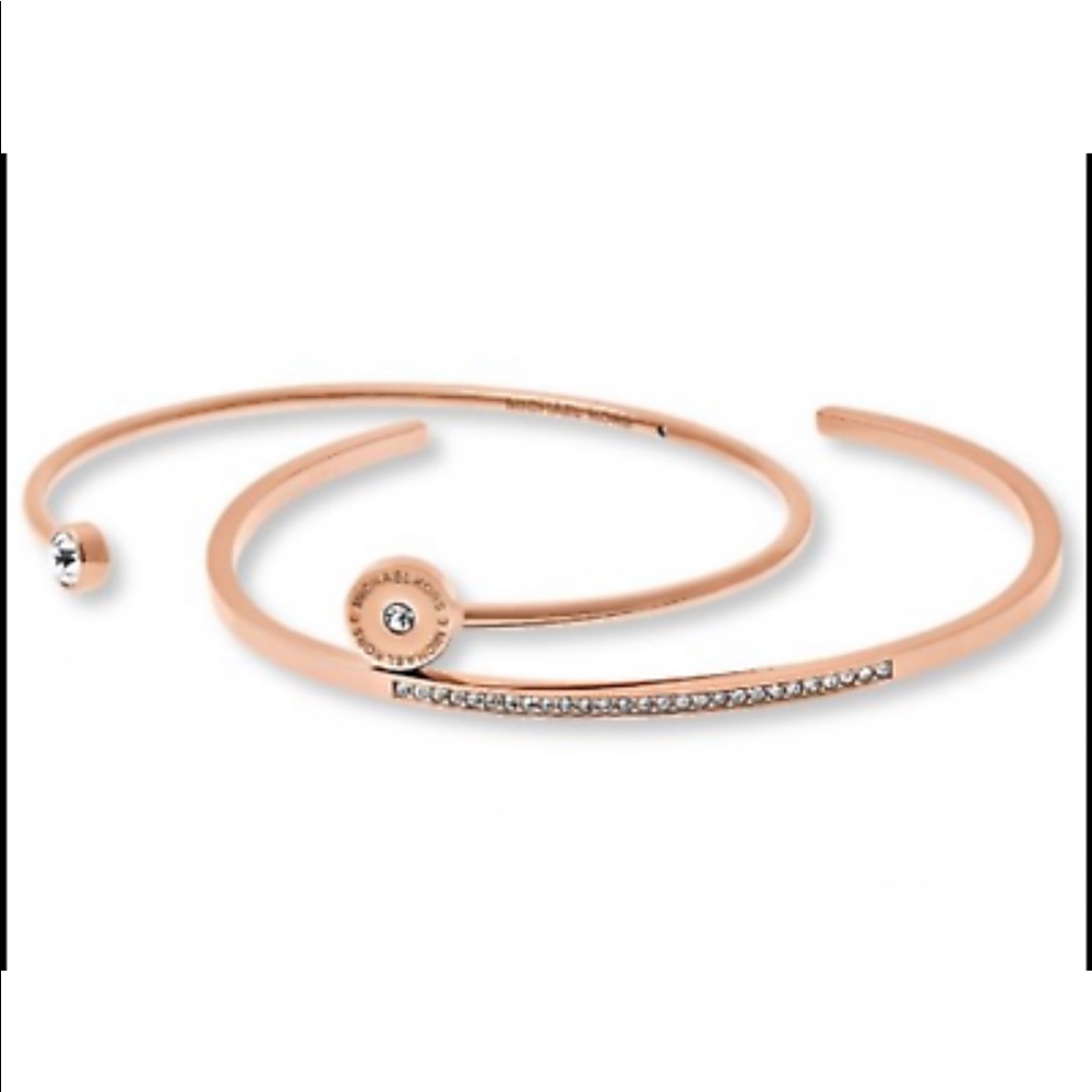 MICHAEL KORS Women's 2-PC Rose Gold Cuff Bracelets